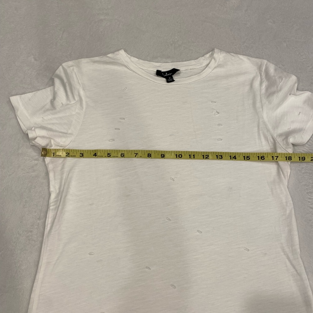 Lulu's Distressed White Tee - Picture 9 of 10